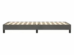 Clicnbuy Estructura de cama box spring terciopelo gris oscuro 100x200 cm