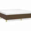 Sale Estructura de cama box spring tela marrón 180x200 cm Somier - 180X200Cm