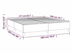 Sale Estructura de cama box spring tela marrón 180x200 cm Somier - 180X200Cm
