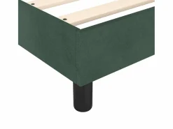 Clicnbuy Estructura de cama box spring terciopelo verde oscuro 140x190cm