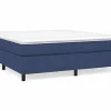 New Estructura de cama box spring tela azul 180x200 cm Somier - 180X200Cm