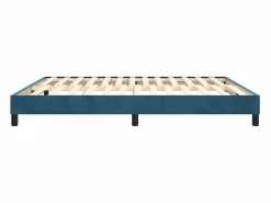 Clearance Clicnbuy Estructura de cama box spring terciopelo azul oscuro 180x200 cm