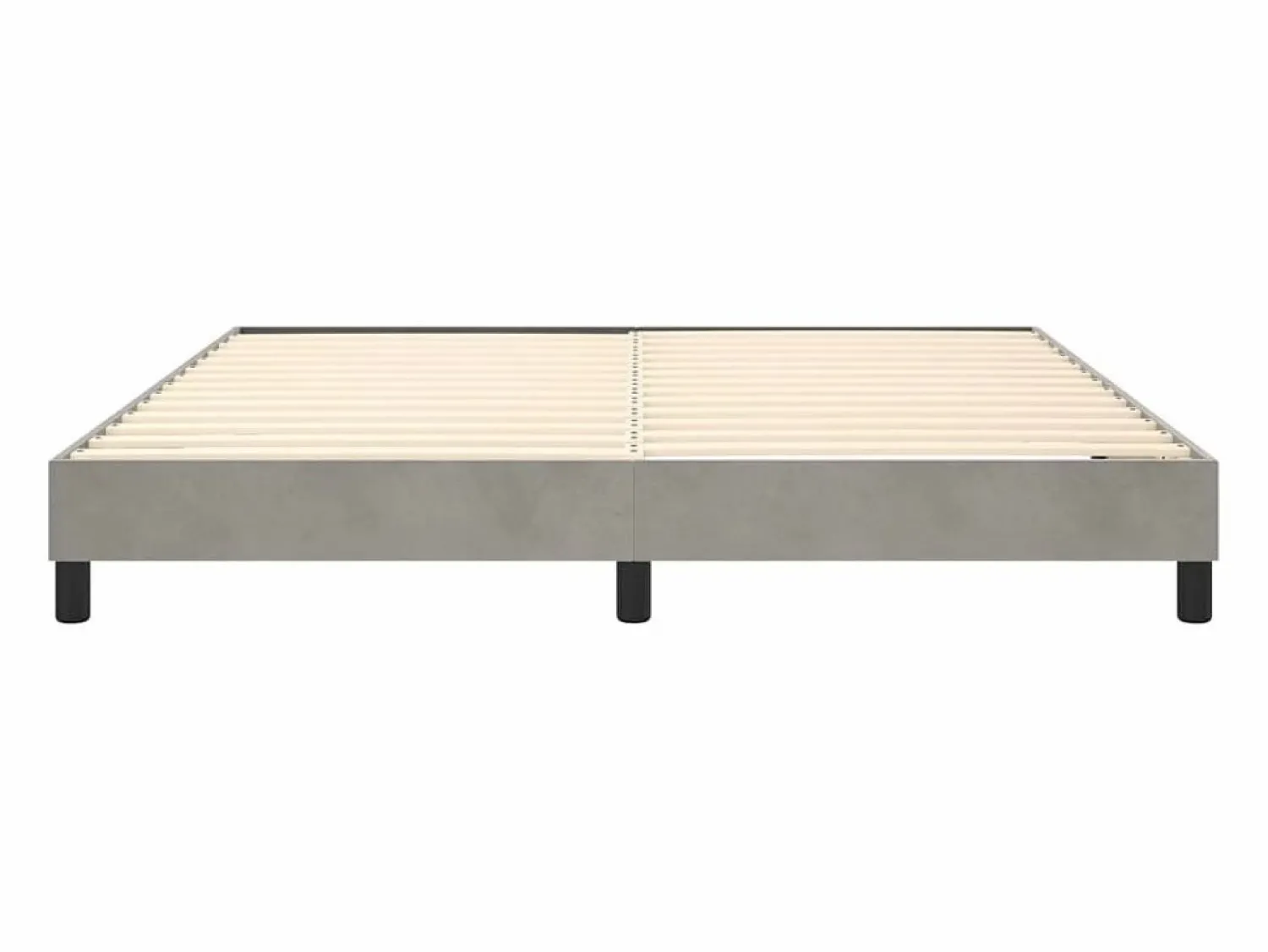 Clicnbuy Estructura de cama box spring terciopelo gris claro 160x200 cm
