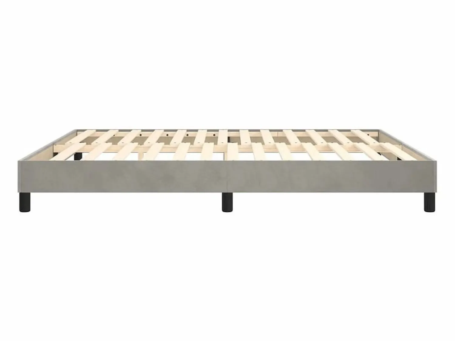 Clicnbuy Estructura de cama box spring terciopelo gris claro 160x200 cm