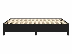 Clicnbuy Estructura de cama box spring tela negro 140x190 cm