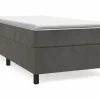 Online Estructura de cama box spring terciopelo gris oscuro 90x190 cm Somier - 90X190Cm