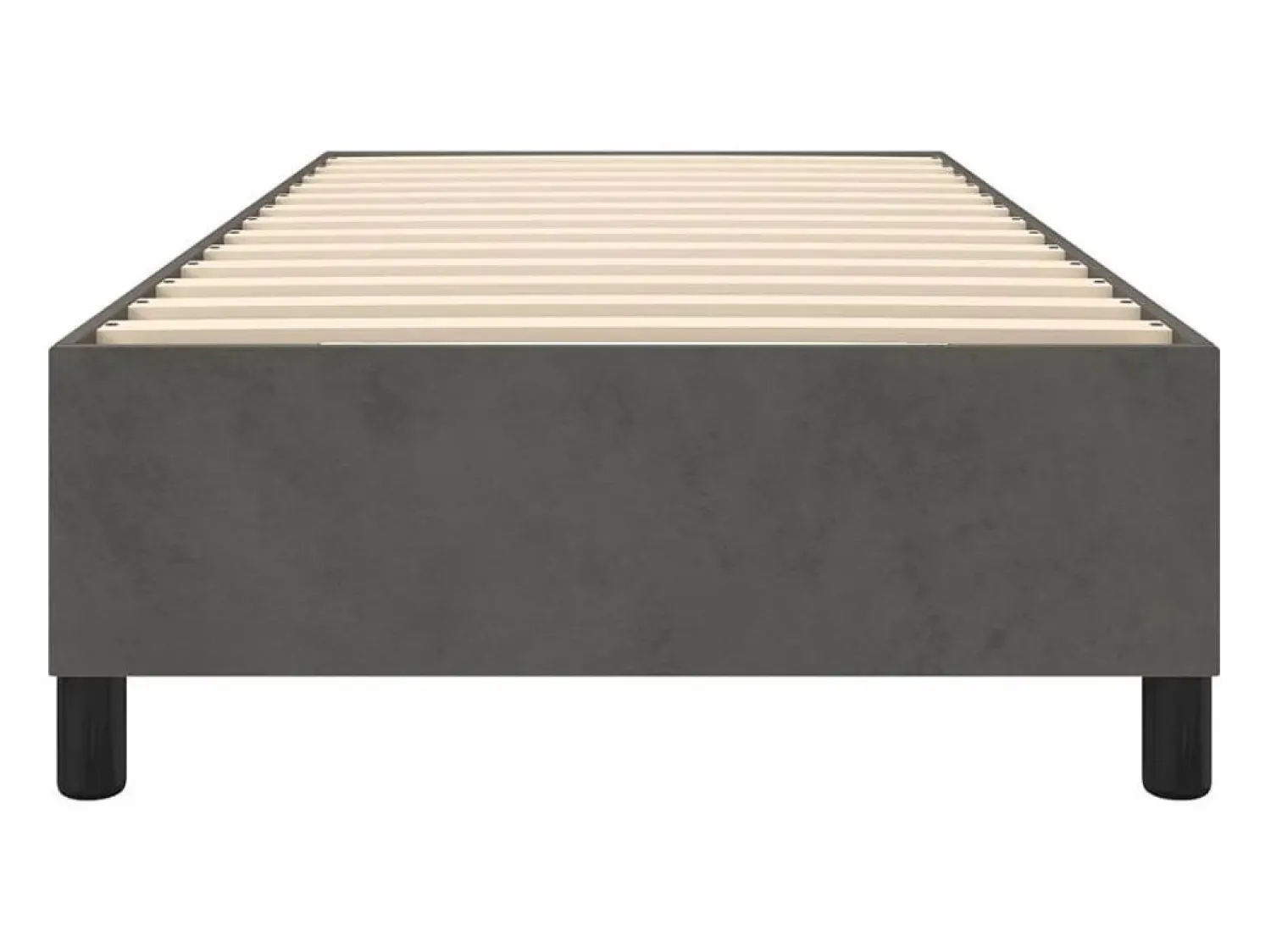 Online Estructura de cama box spring terciopelo gris oscuro 90x190 cm Somier - 90X190Cm