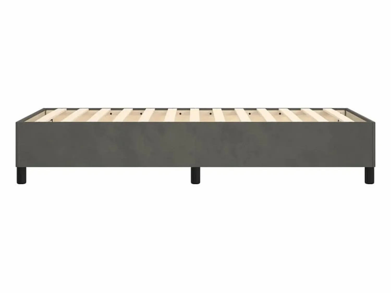 Online Estructura de cama box spring terciopelo gris oscuro 90x190 cm Somier - 90X190Cm