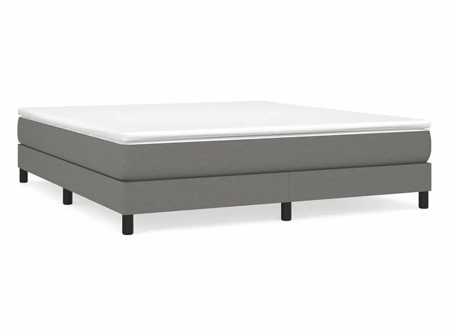 Clearance Estructura de cama box spring tela gris oscuro 160x200 cm Somier - 160X200Cm
