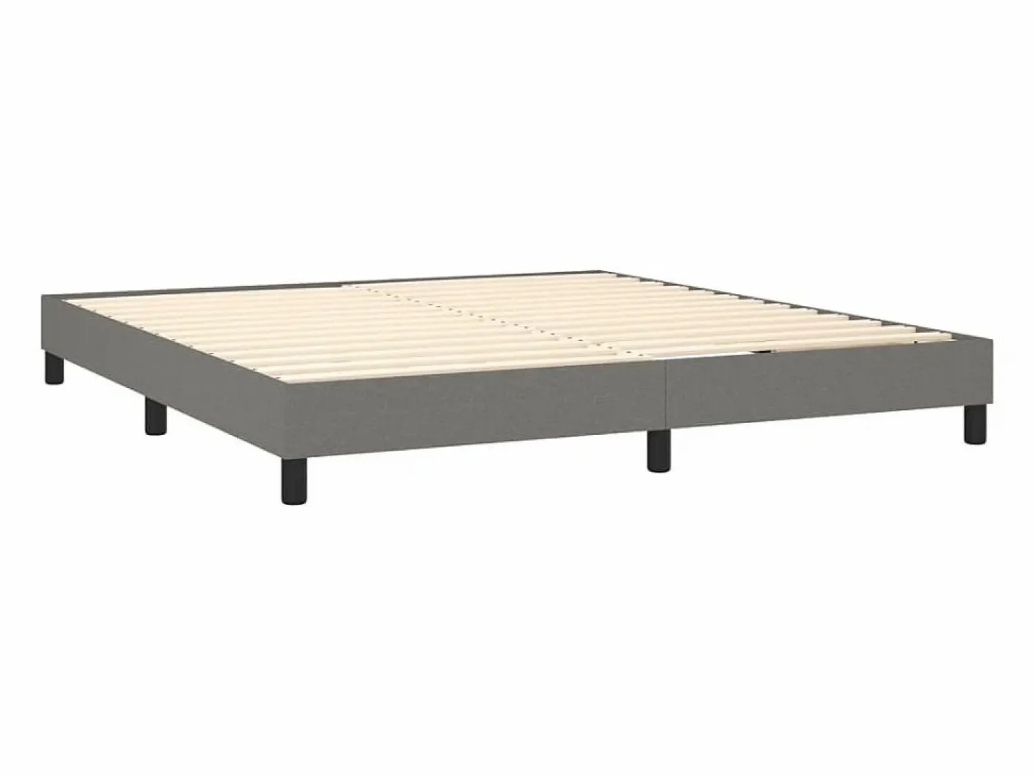 Clearance Estructura de cama box spring tela gris oscuro 160x200 cm Somier - 160X200Cm