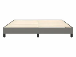 Clearance Estructura de cama box spring tela gris oscuro 160x200 cm Somier - 160X200Cm