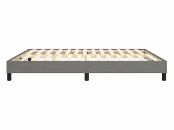 Clearance Estructura de cama box spring tela gris oscuro 160x200 cm Somier - 160X200Cm