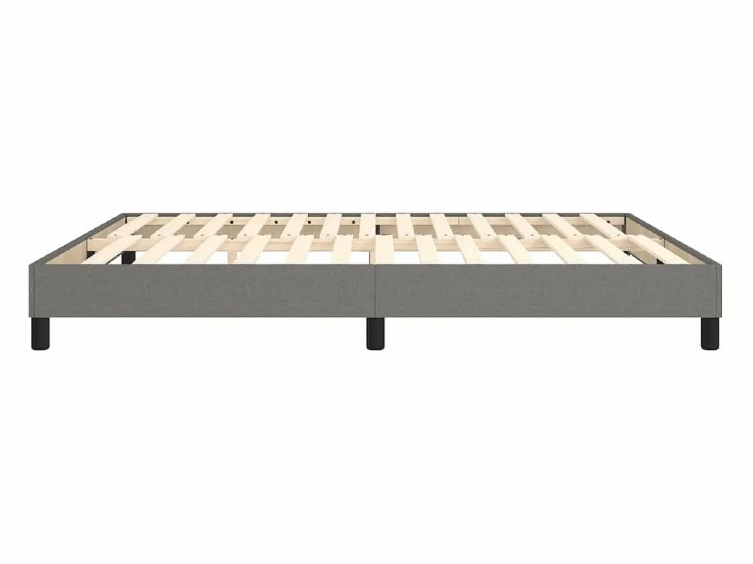 Clearance Estructura de cama box spring tela gris oscuro 160x200 cm Somier - 160X200Cm