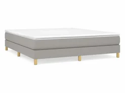 Hot Clicnbuy Estructura de cama box spring tela gris claro 180x200 cm