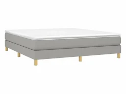 Hot Clicnbuy Estructura de cama box spring tela gris claro 180x200 cm