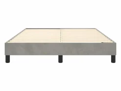 Outlet Clicnbuy Estructura de cama box spring terciopelo gris claro 140x190 cm