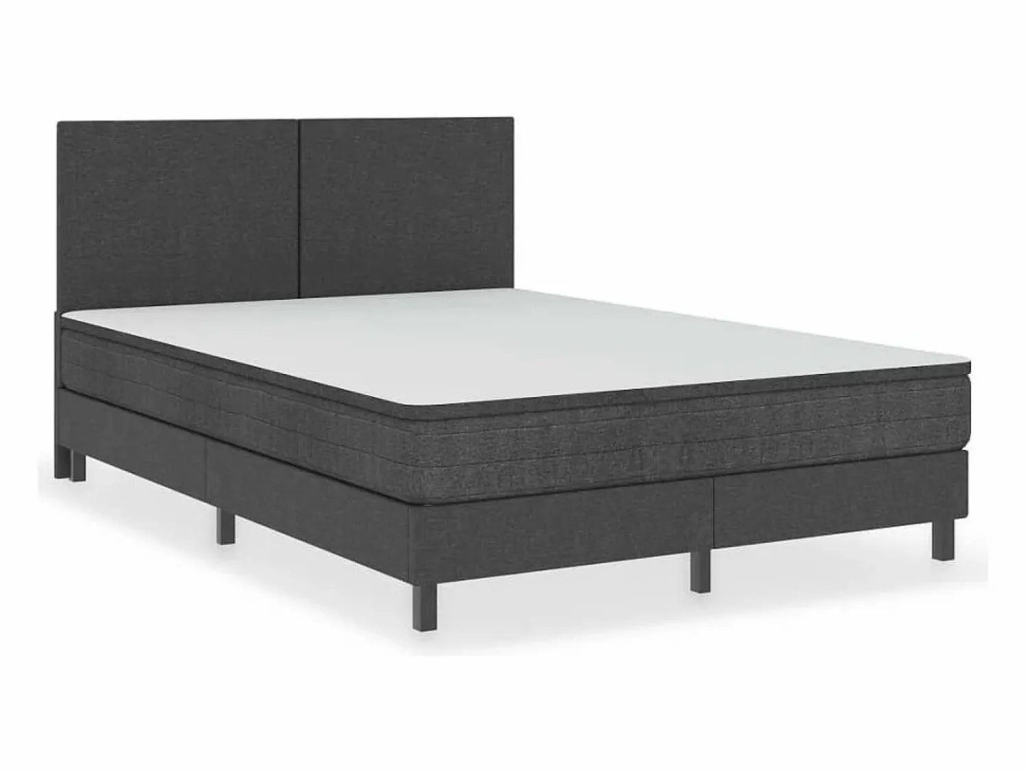 Clicnbuy Estructura de cama Box Spring tela gris 180x200 cm