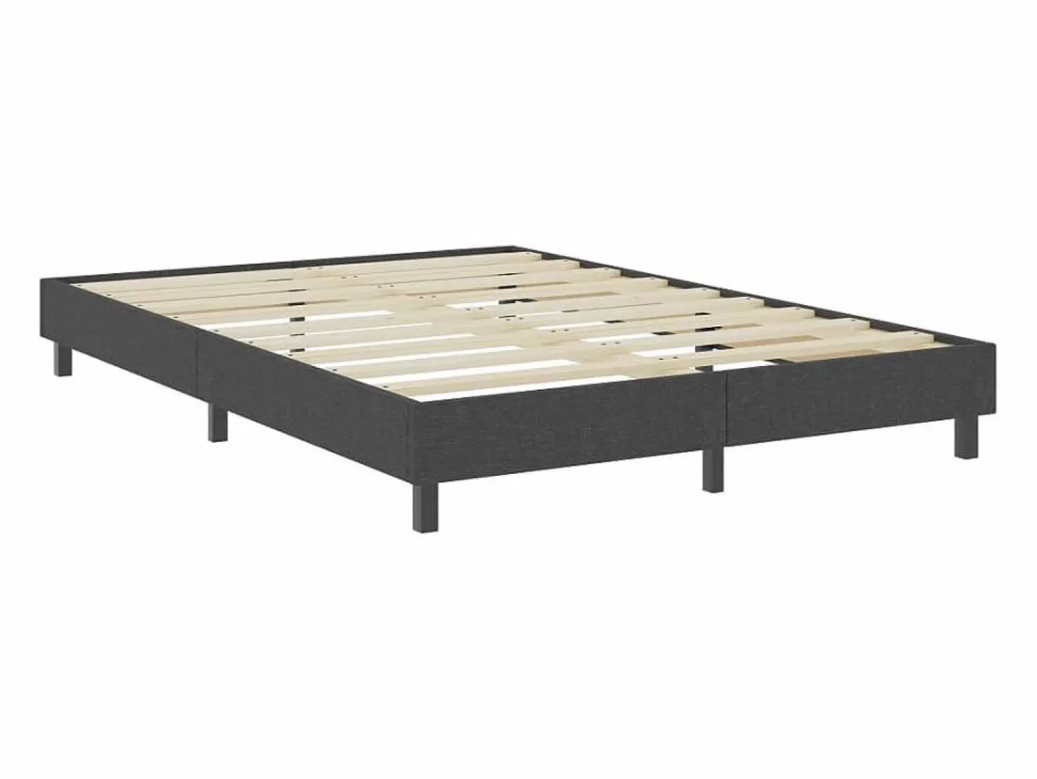 Clicnbuy Estructura de cama Box Spring tela gris 180x200 cm