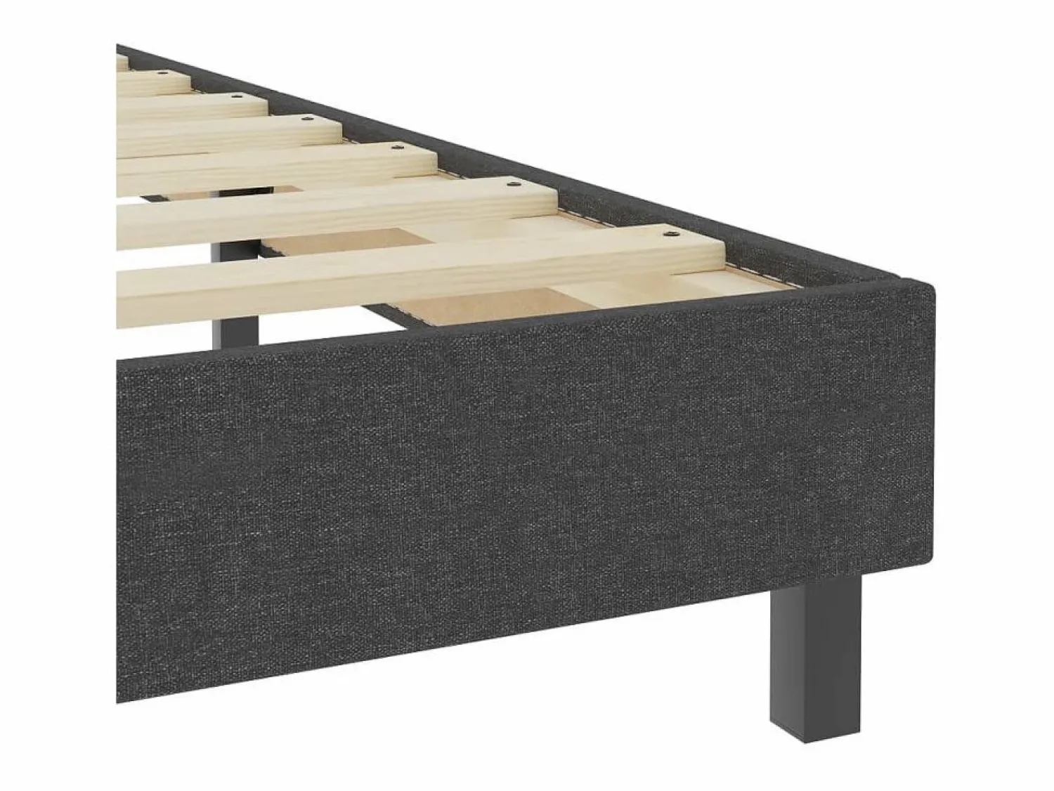 Clicnbuy Estructura de cama Box Spring tela gris 180x200 cm