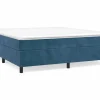 Clicnbuy Estructura de cama box spring terciopelo azul oscuro 160x200 cm