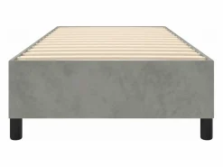 Clearance Clicnbuy Estructura de cama box spring terciopelo gris claro 90x190 cm