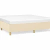 Sale Estructura de cama box spring tela color crema 180x200 cm Somier - 180X200Cm
