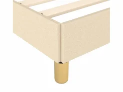 Sale Estructura de cama box spring tela color crema 180x200 cm Somier - 180X200Cm