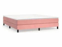Sale Clicnbuy Estructura de cama box spring terciopelo rosa 160x200 cm