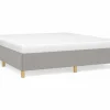 Clicnbuy Estructura de cama box spring tela gris claro 180x200 cm
