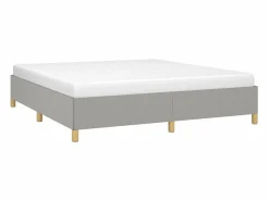 Clicnbuy Estructura de cama box spring tela gris claro 180x200 cm