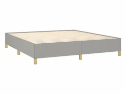 Clicnbuy Estructura de cama box spring tela gris claro 180x200 cm