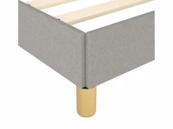 Clicnbuy Estructura de cama box spring tela gris claro 180x200 cm