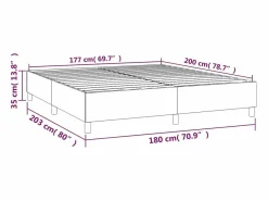 Clicnbuy Estructura de cama box spring tela gris claro 180x200 cm