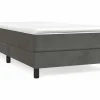 Clicnbuy Estructura de cama box spring terciopelo gris oscuro 90x190 cm