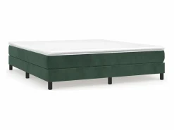 Clicnbuy Estructura de cama box spring terciopelo verde oscuro 160x200cm