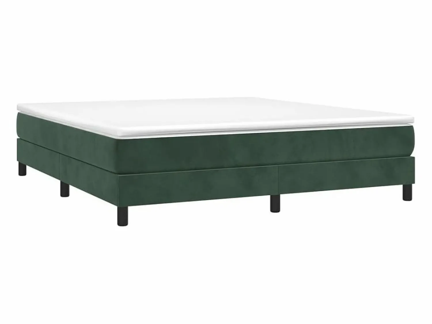 Clicnbuy Estructura de cama box spring terciopelo verde oscuro 160x200cm