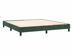 Clicnbuy Estructura de cama box spring terciopelo verde oscuro 160x200cm
