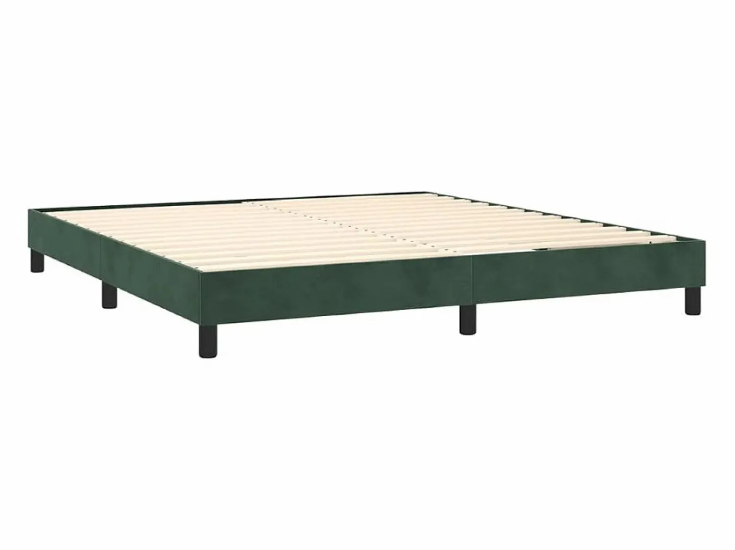 Clicnbuy Estructura de cama box spring terciopelo verde oscuro 160x200cm