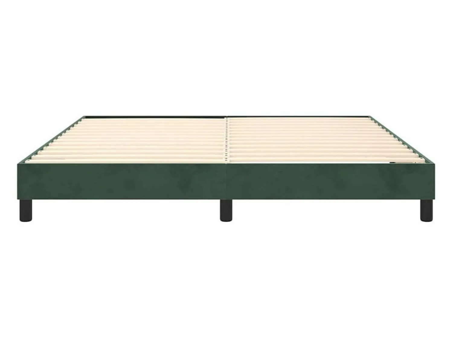 Clicnbuy Estructura de cama box spring terciopelo verde oscuro 160x200cm