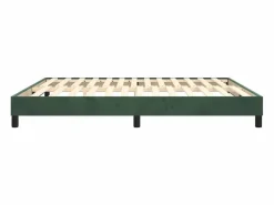 Clicnbuy Estructura de cama box spring terciopelo verde oscuro 160x200cm