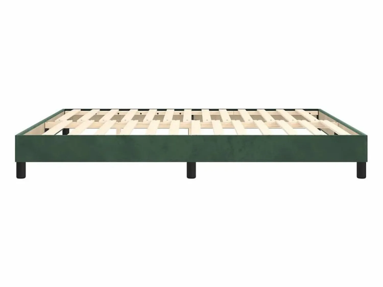 Clicnbuy Estructura de cama box spring terciopelo verde oscuro 160x200cm
