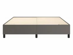 Best Clicnbuy Estructura de cama box spring cuero sintético gris 180x200 cm