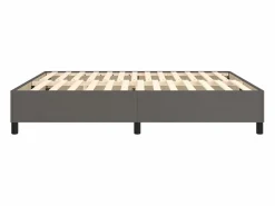 Best Clicnbuy Estructura de cama box spring cuero sintético gris 180x200 cm