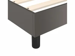 Best Clicnbuy Estructura de cama box spring cuero sintético gris 180x200 cm