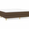 Discount Estructura de cama box spring tela marrón 180x200 cm Somier - 180X200Cm