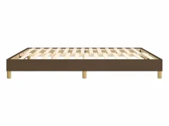 Discount Estructura de cama box spring tela marrón 180x200 cm Somier - 180X200Cm