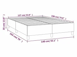 Online Clicnbuy Estructura de cama box spring terciopelo azul oscuro 140x190 cm
