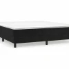 Clicnbuy Estructura de cama box spring terciopelo negro 160x200 cm