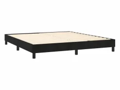 Clicnbuy Estructura de cama box spring terciopelo negro 160x200 cm