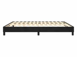 Clicnbuy Estructura de cama box spring terciopelo negro 160x200 cm